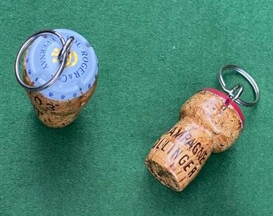 Champagne Cork Keyring